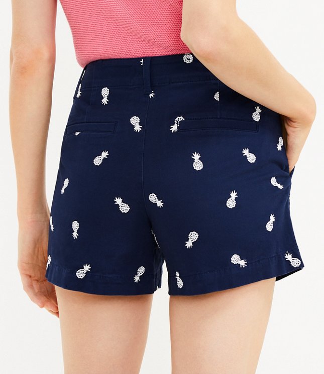 Petite Monroe Chino Shorts Pineapple