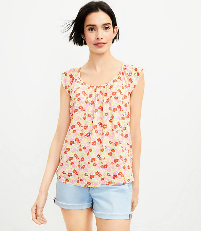 Floral Flutter Strap Cami