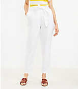 Tall Paperbag Taper Pants in Linen Cotton carousel Product Image 2