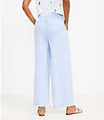 Tall Fluid Wide Leg Crop Pants in Chambray carousel Product Image 3