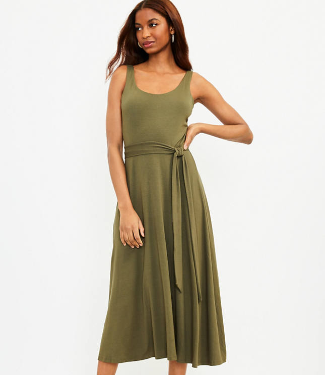 Tie Waist Midi Dress