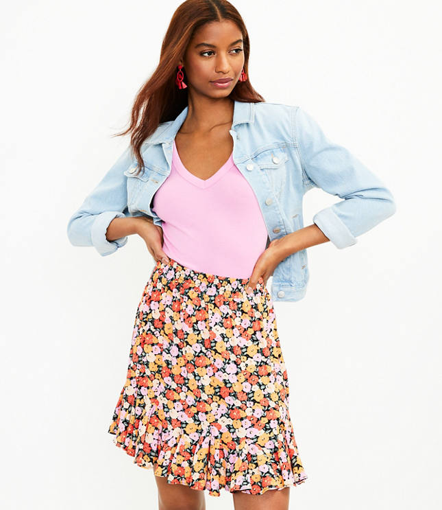 Floral Flounce Skirt