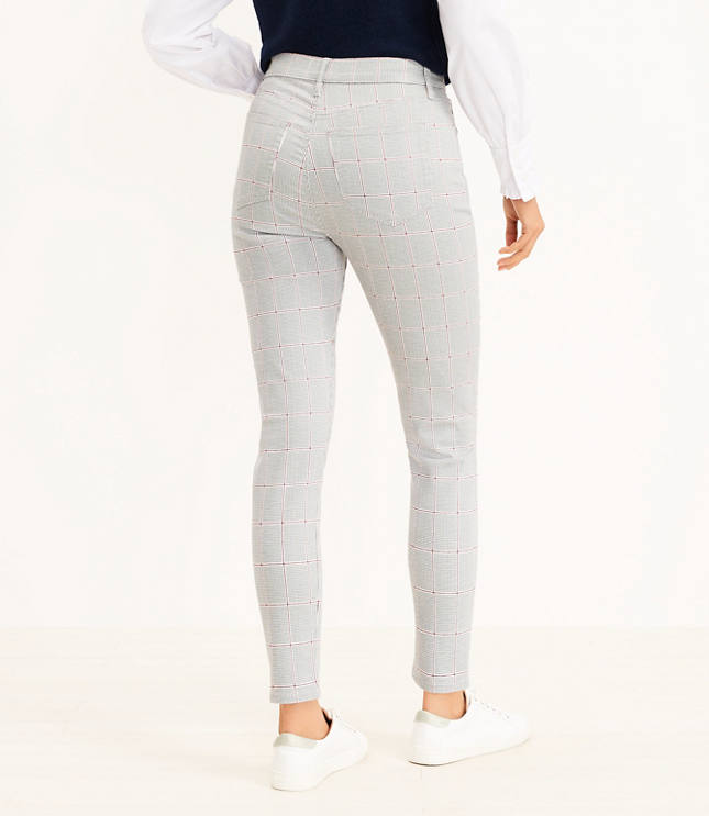 High Rise Skinny Jeans in Plaid