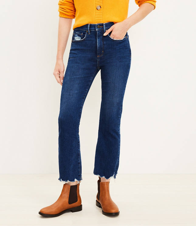 Women's Cali Demi-Boot Jeans: Destructed-Hem Edition