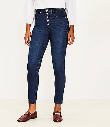Ann Taylor LOFT Curvy High Waist Skinny Jeans Pants in Periwinkle Size 28,29,30 