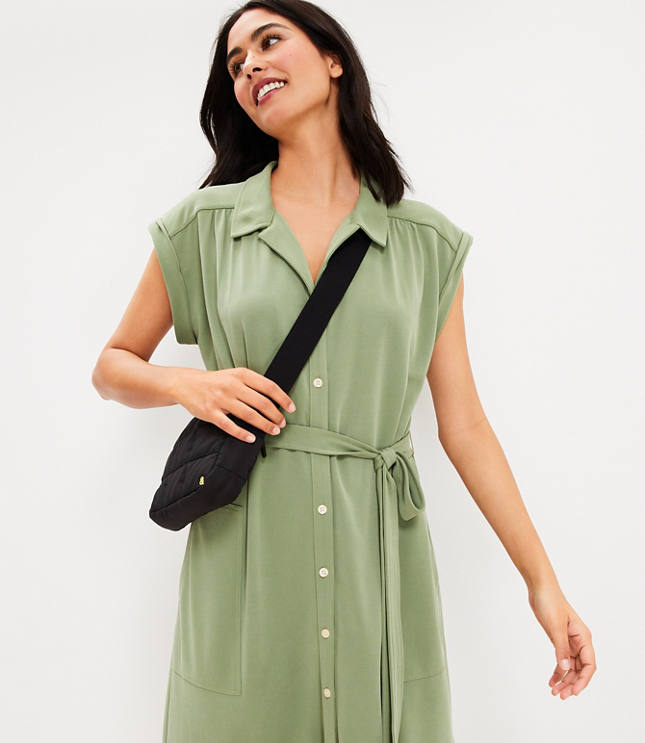 Lou Grey Sandwashed Dolman Pocket Shirtdress