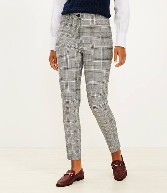 Plaid skinny clearance pant