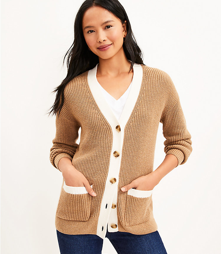 Tipped Boyfriend Cardigan image number 1