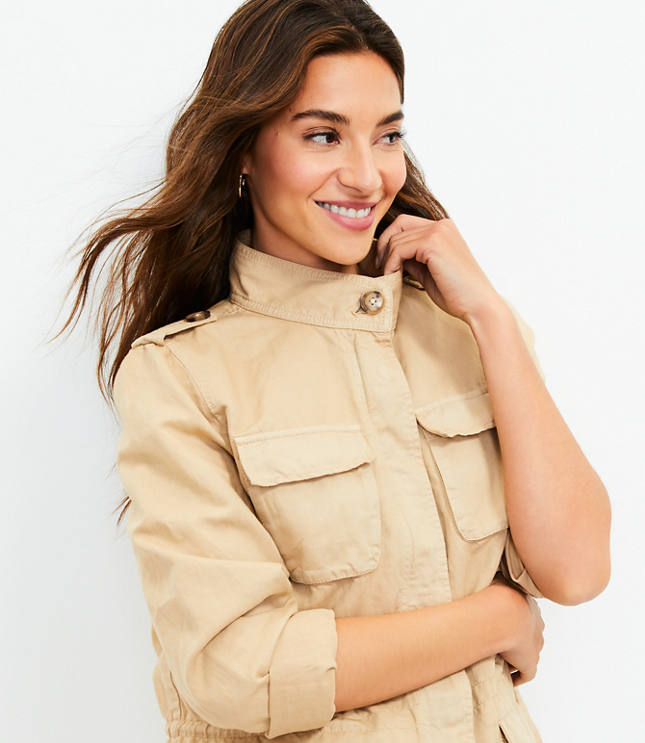 Petite Twill Utility Jacket