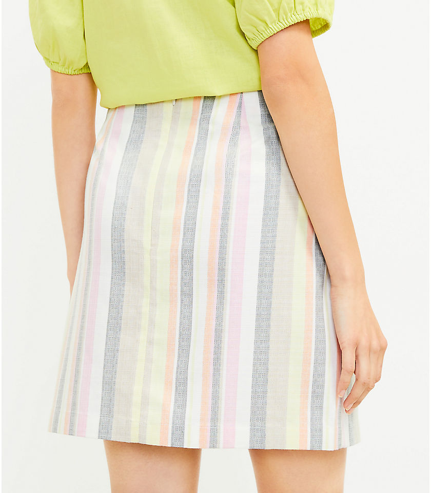Tall Striped Pocket Shift Skirt