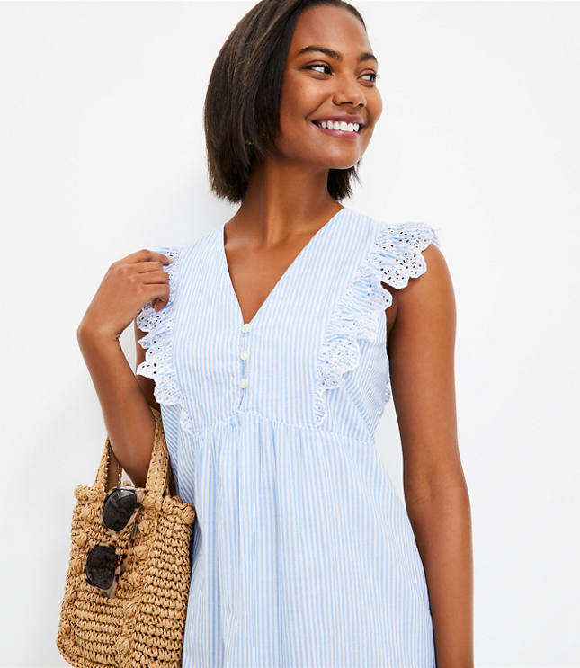 Striped 2024 ruffle dress