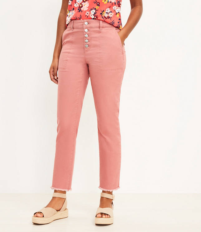 Petite Monroe Slim Chino Utility Pants LOFT