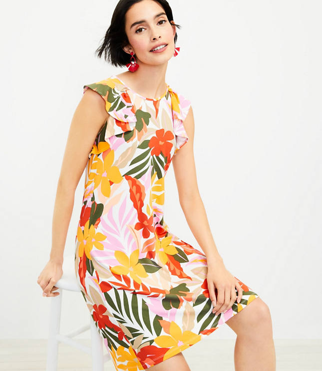 Somedays Lovin Rahpi Multi Palm Print Swing Dress