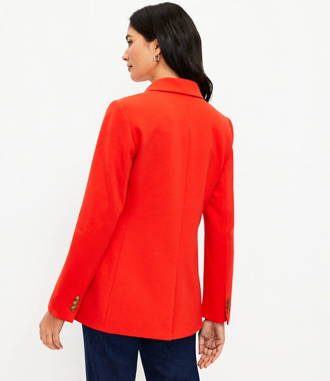 Knit Double Breasted Blazer