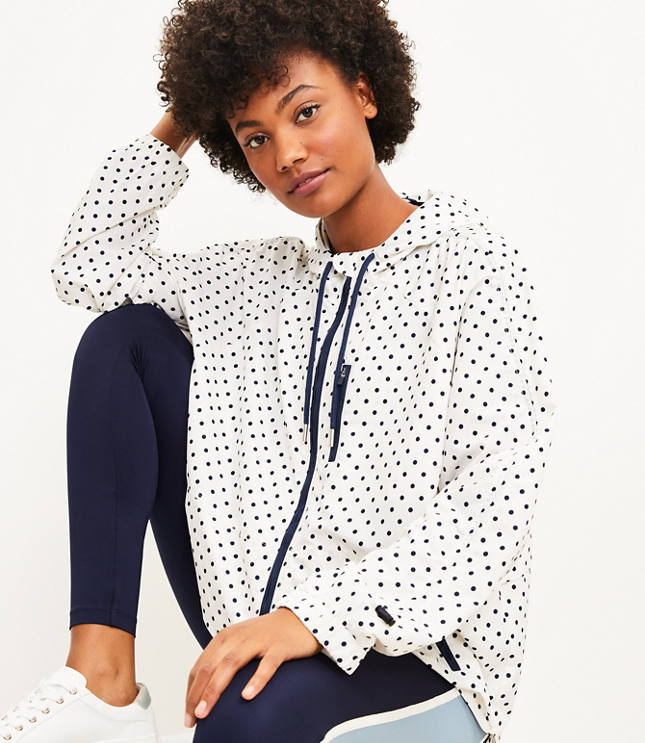 Laini - Soft Polka Dot Velour Jacket With Initial Logo