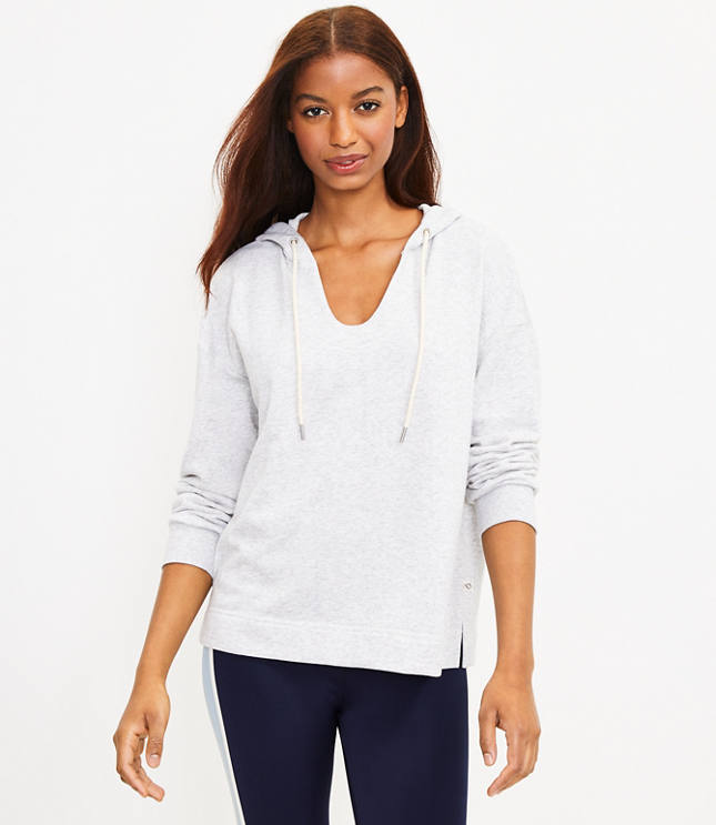 LOFT Lou & Grey Cozy Cotton Terry Zip Hoodie - ShopStyle