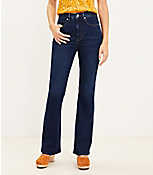 High Rise Slim Flare Jeans in Rich Dark Indigo Wash carousel Product Image 1