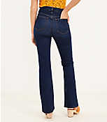 High Rise Slim Flare Jeans in Rich Dark Indigo Wash carousel Product Image 3