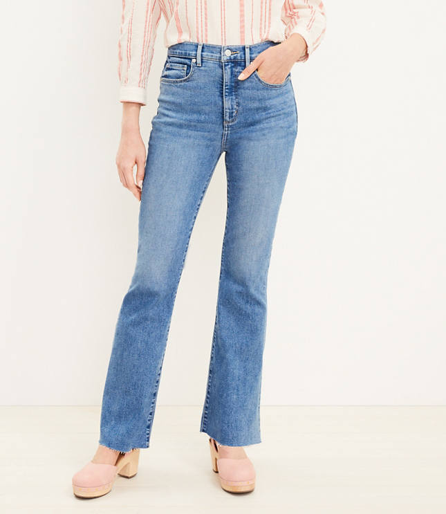 Fresh Cut High Rise Slim Flare Jeans in Dark Wash