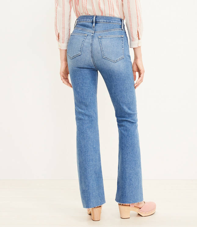 High Rise Slim Flare Jeans in Rich Mid Indigo Wash