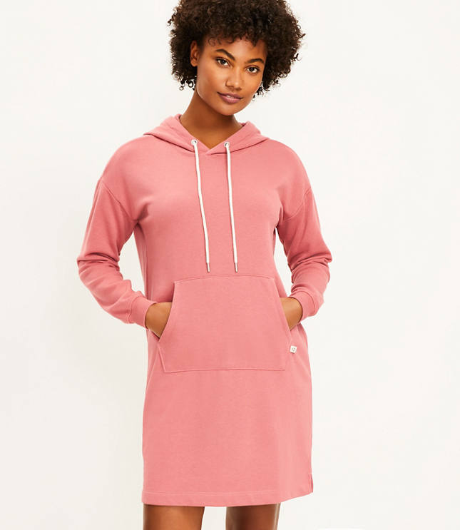 Hoodie dress pink best sale