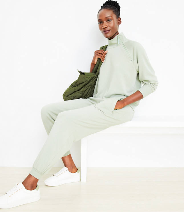 LOFT Lou Grey Pintucked Zip Pocket Pants, $39, LOFT