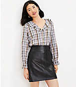Faux Leather Pocket Shift Skirt carousel Product Image 1