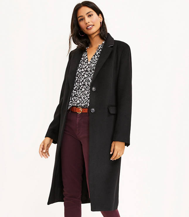 long black coat womens