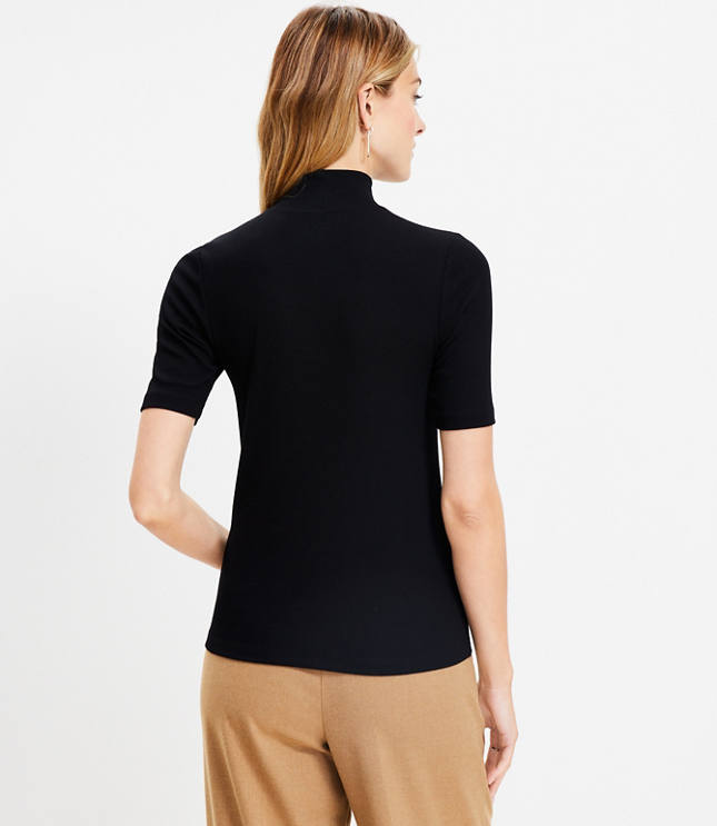 Black short sleeve mock turtleneck outlet womens