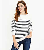 Striped Heart Elbow Tunic Sweater carousel Product Image 1
