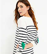 Striped Heart Elbow Tunic Sweater carousel Product Image 2