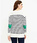 Striped Heart Elbow Tunic Sweater carousel Product Image 3