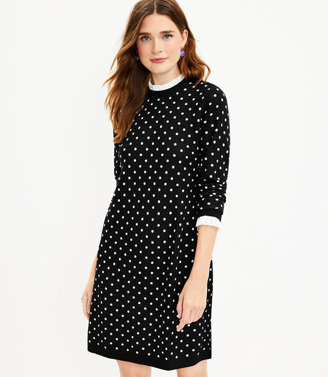 Ann taylor loft shop polka dot dress