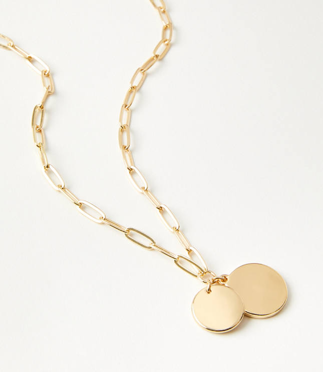 Oversized Chain Link Statement Necklace - Goldtone