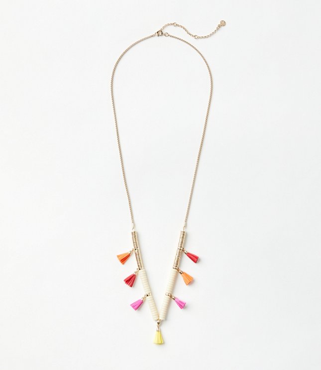 Loft Tassel Charm Necklace