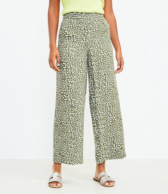 Pull On Wide Leg Crop Pants