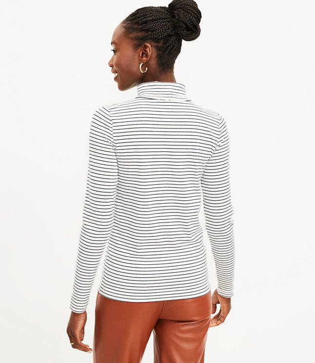 J crew striped outlet turtleneck