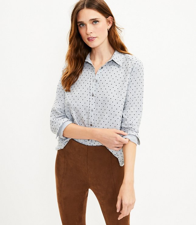 Loft Velvet Dot Flannel Everyday Shirt