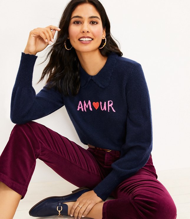 Loft Amour Collared Sweater
