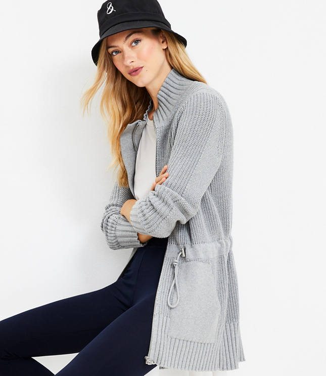 Zip on sale pocket cardigan