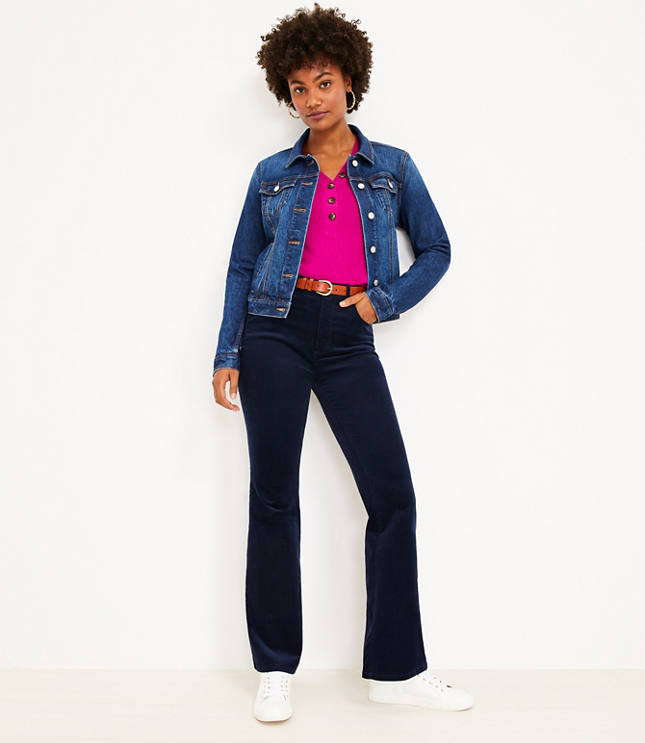 Velvet Corduroy Flare Pants main image 1