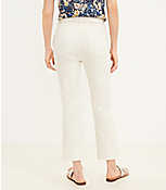 Belted High Rise Kick Crop Jeans in Popcorn carousel Product Image 3