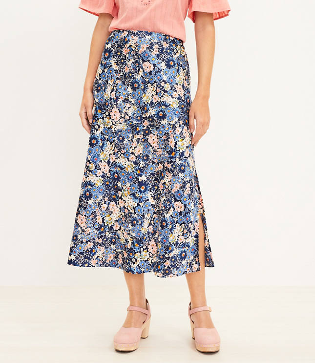 Petite Shimmer Ponte Midi Skirt