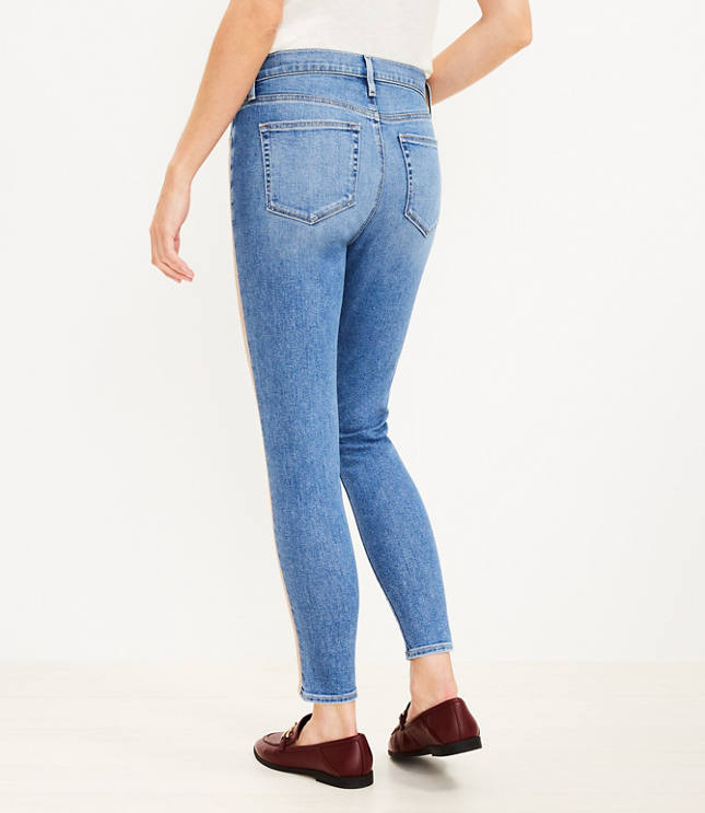 Petite side deals stripe jeans