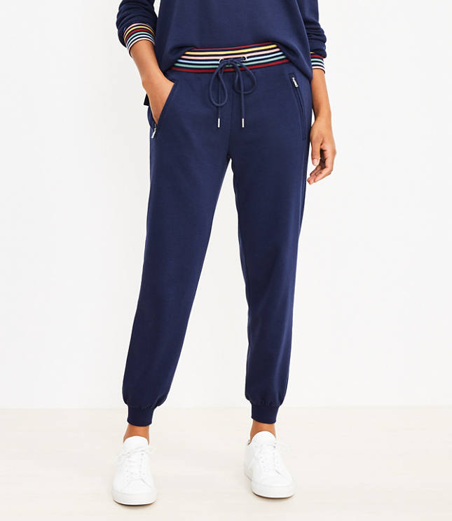 Lou & Grey Side Stripe Luvstretch Kick Crop Pants