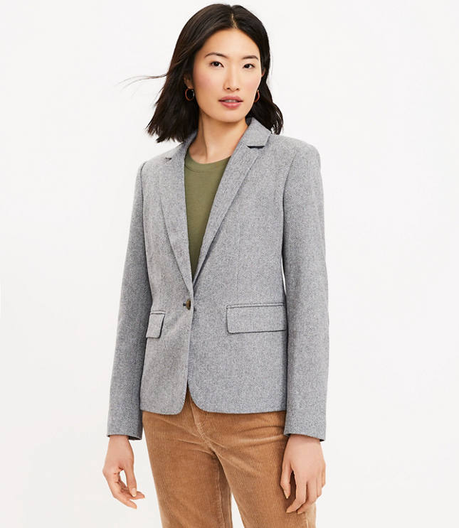 Sweater-Knit Blazer, Regular & Petite