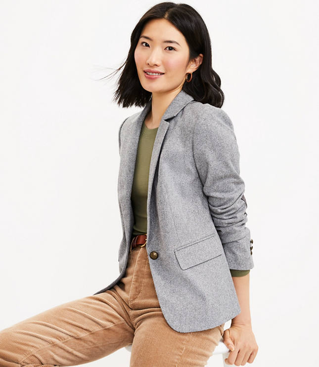 Sweater-Knit Blazer, Regular & Petite