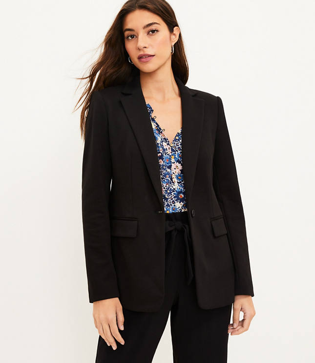 Petite knit blazer sale