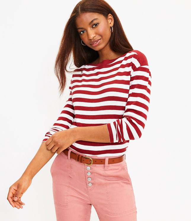 boatneck long sleeve tee