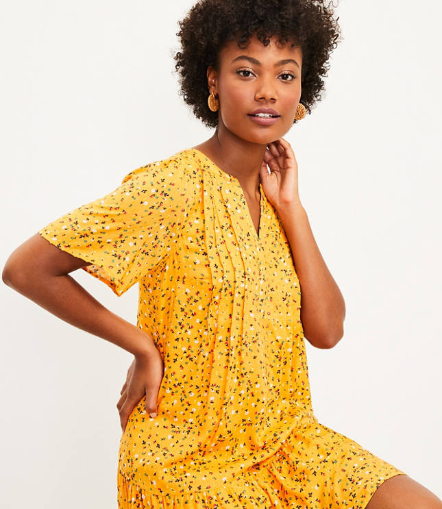 Yellow 2024 flounce dress